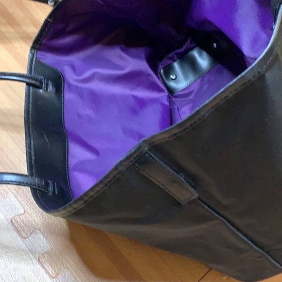 Vintage French nylon and leather reversible tote - Picture 17 of 17